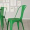 Merrick Lane Banks Indoor/Outdoor Stacking Metal Dining Chair with Single Slat Back and Distressed Powder Coated Finish